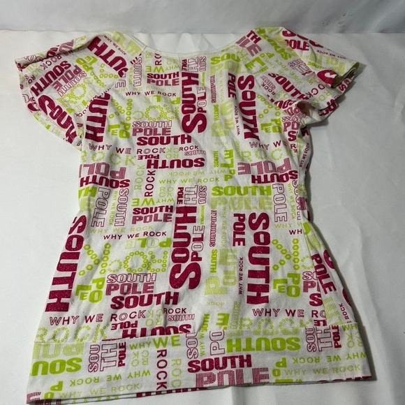 South Pole vintage green and pink y2k top - Picture 6 of 6